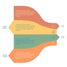 Set of infographic template layouts Flow chart secuence numbered banner N57