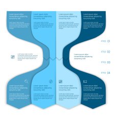 Set of infographic template layouts Flow chart secuence numbered banner N81