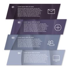 Set of infographic template layouts Flow chart secuence numbered banner N86