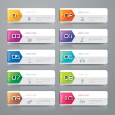 Infographic design template and marketing icons N47