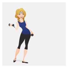 Girl in sport clothes