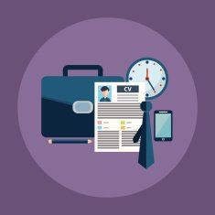 Business process icons set of portfolio cv start-up and branding