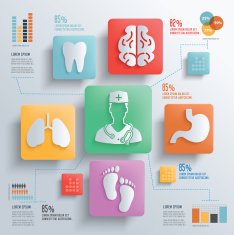 Medical concept info graphic design vector