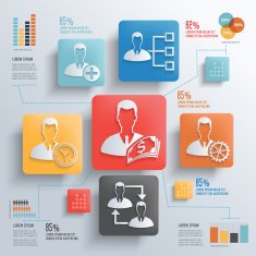 Businessman concept info graphic design vector