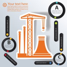 Construction concept info graphic design vector