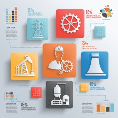 Industry concept info graphic design vector N3
