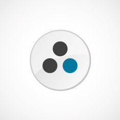 circle diagram icon 2 colored N3