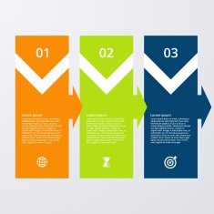 Vector illustration infographics three options N2