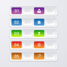Vector illustration infographic five options N14