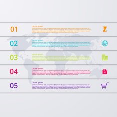 Vector illustration infographic five options N17