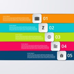 Vector illustration infographic five options N19