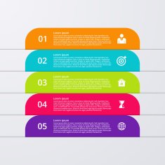Vector illustration infographic five options N23
