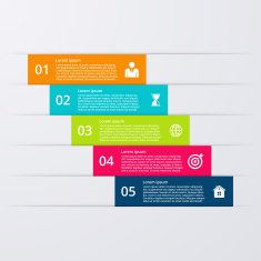 Vector illustration infographic five options N26