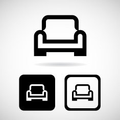 Vector armchair vector icon Illustration EPS10 N5