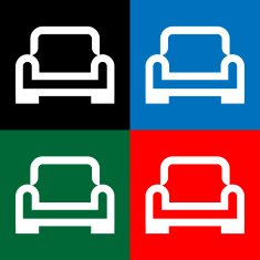 Vector armchair vector icon Illustration EPS10 N7