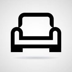 Vector armchair vector icon Illustration EPS10 N8