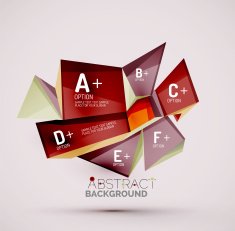 Geometric shapes with sample text Abstract template N84