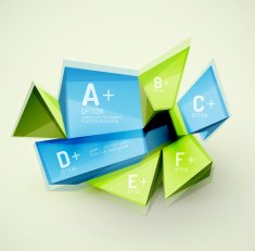 Geometric shapes with sample text Abstract template N86