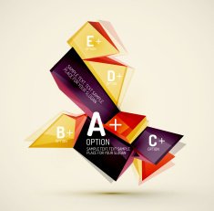 Geometric shapes with sample text Abstract template N89