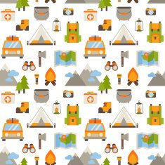 Hiking seamless pattern N2