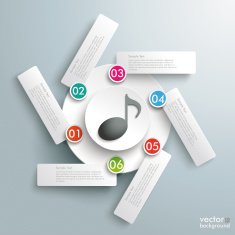 Rotation Infographic Music Note Centre