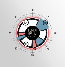 Retro infographic Information graphics