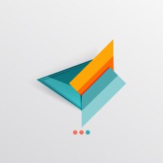 Modern abstract geometric info banner N90