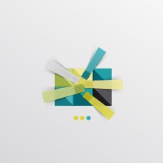 Modern abstract geometric info banner N92