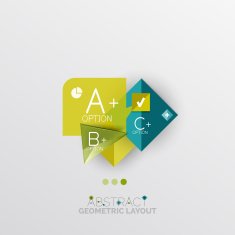 Modern abstract geometric info banner N94