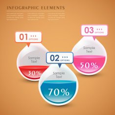 vector abstract 3d drop infographics N2