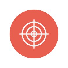 Crosshair target thin line icon
