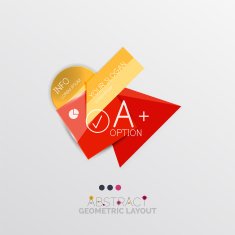 Modern abstract geometric info banner N100