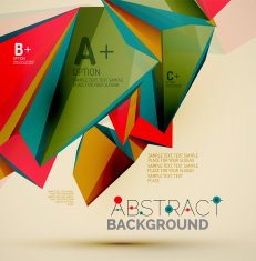 Geometric shapes in the air Vector abstract background N165