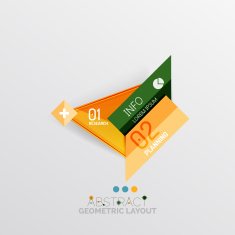 Modern abstract geometric info banner N108