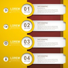 paper banner infographic elements