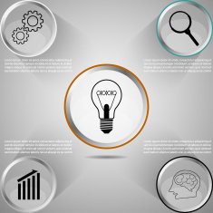 Lamp element infographic Vector Business ideas N2