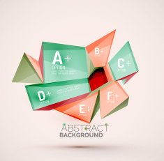 Geometric shapes with sample text Abstract template N90