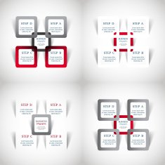 Collection of infographic templates for business N24