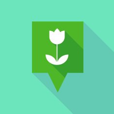 Tooltip icon with a tulip