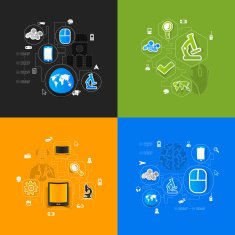 technology sticker infographic N12