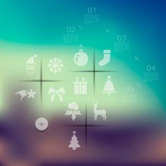Christmas infographic with unfocused background N33