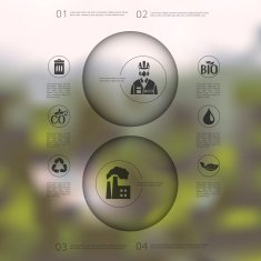 ecology infographic with unfocused background N21