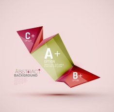 Geometric shapes with sample text Abstract template N97