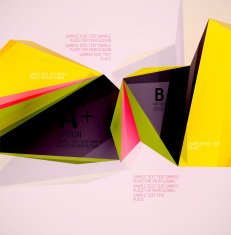 Geometric shapes in the air Vector abstract background N180
