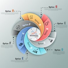 Modern infographics options banner N314