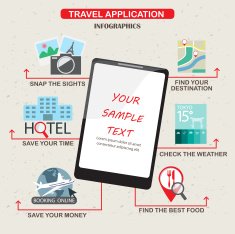 mobile application infographics for your best travel