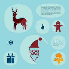 Christmas flat infographic N21