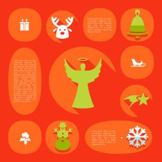 Christmas flat infographic N22