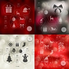 Christmas infographic with unfocused background N34