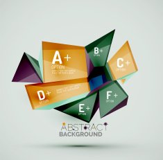 Geometric shapes with sample text Abstract template N111